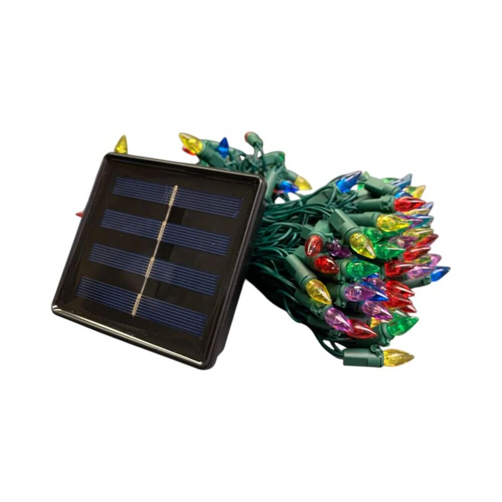 Member's Mark 8-Function LED Solar C3 String Lights, Multi-Color, 150ct, 74.5' - Picture 2 of 3